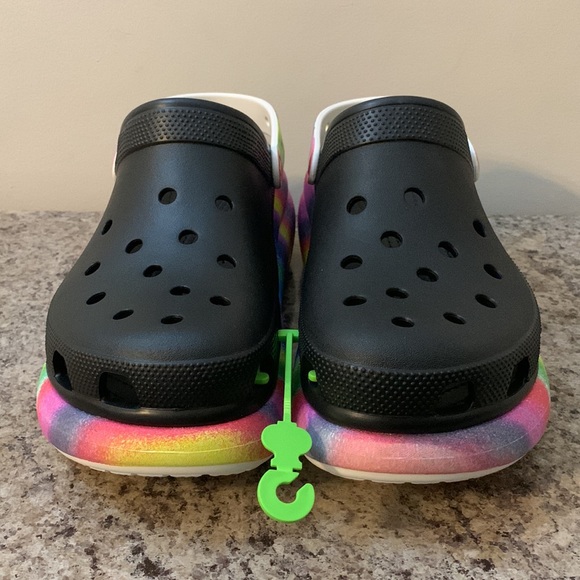 Black and Rainbow Platform Crocs 🌈 - Picture 10 of 17